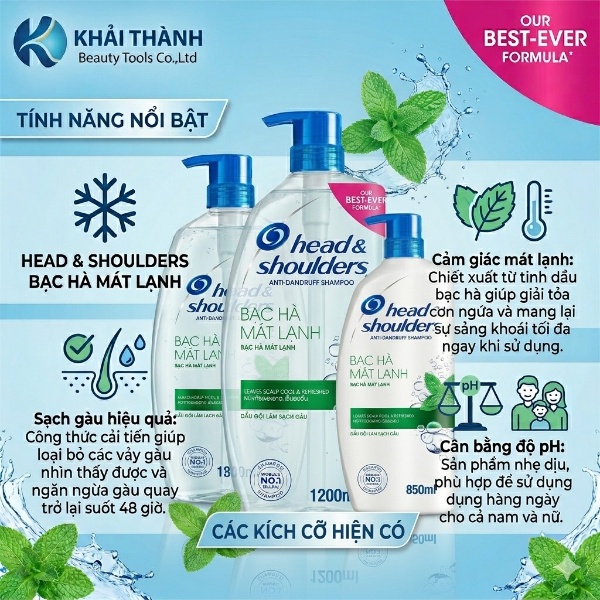 Dầu Gội Head & Shoulders Bạc Hà