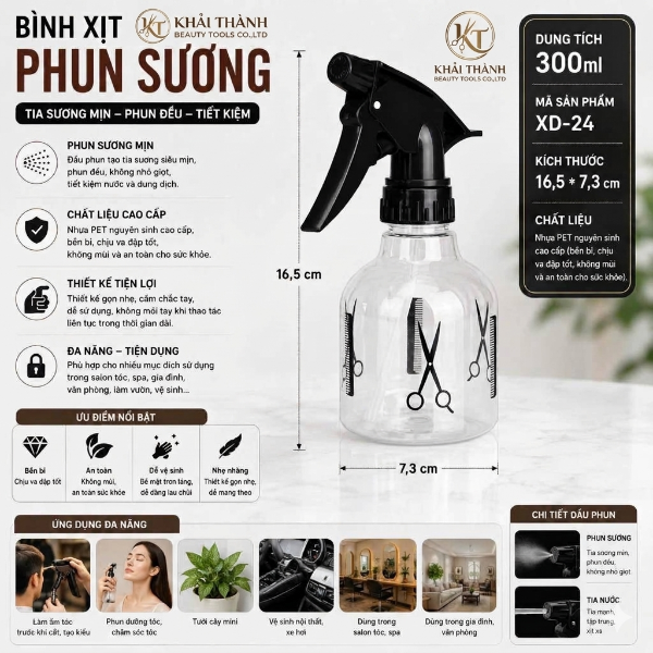 Bình Xịt Kéo Nhỏ 300ml XD-24