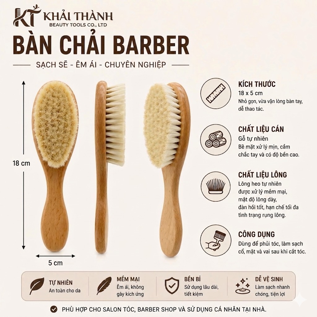 Chổi Phủi Barber Cán Gỗ XD-43