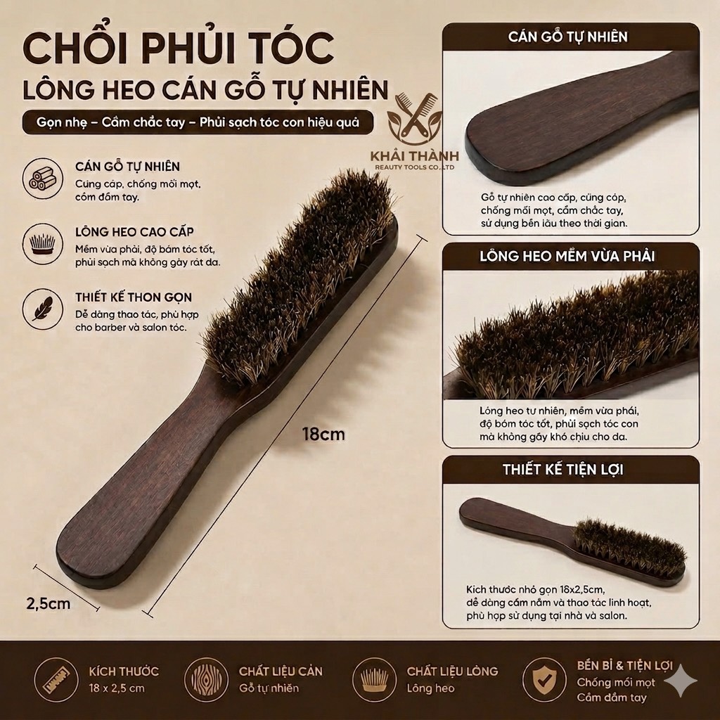 Chổi Phủi Barber Cán Gỗ XD-47