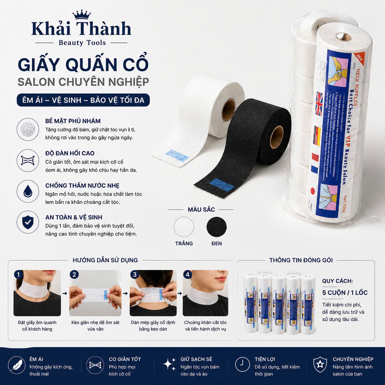 Giấy Lót Quấn Cổ Trắng XD-141