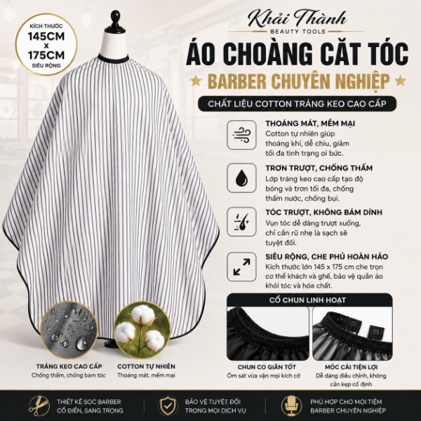 Khăn Cắt Tóc Barber XD-62