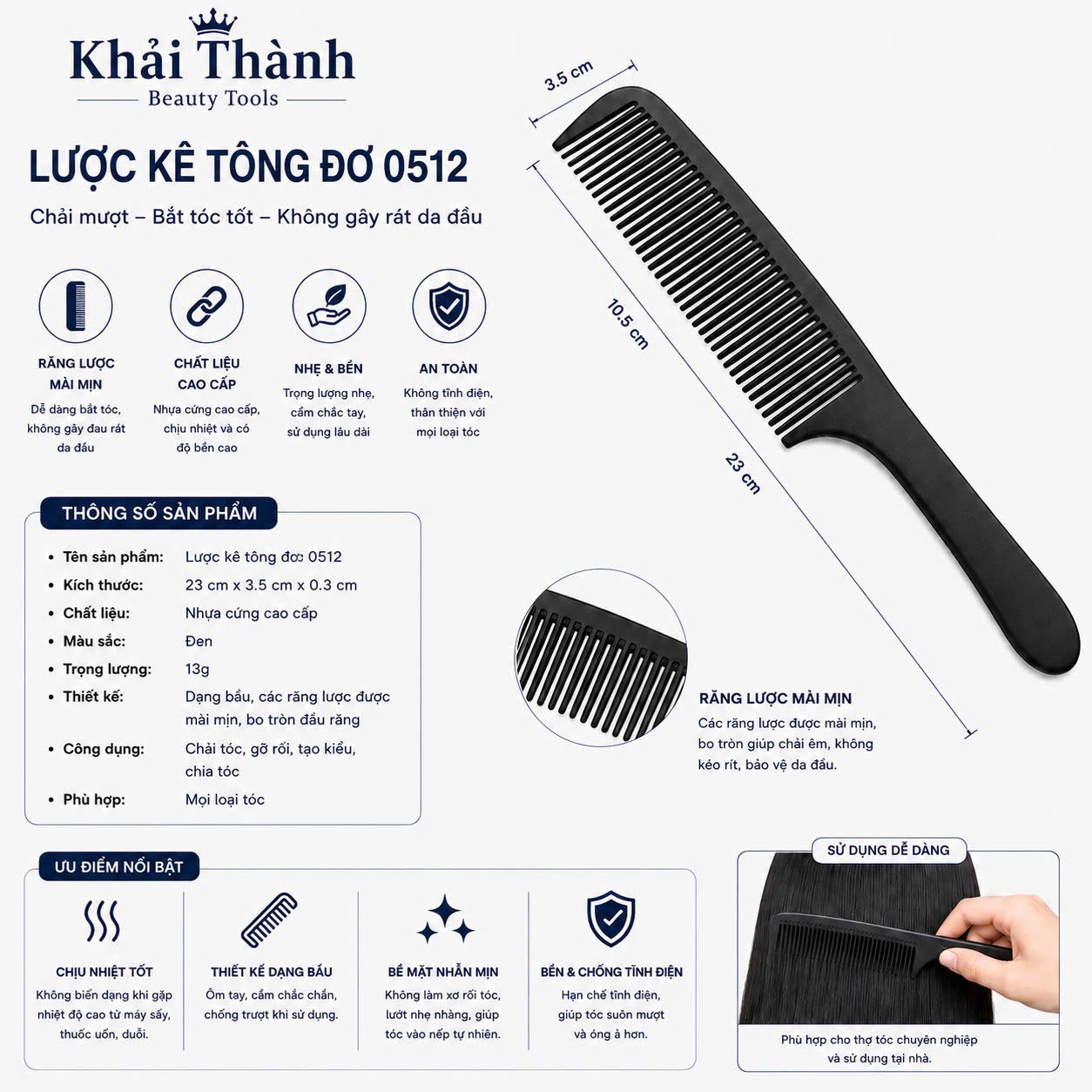 Lược Cắt Carbon 0512 (XD-87)