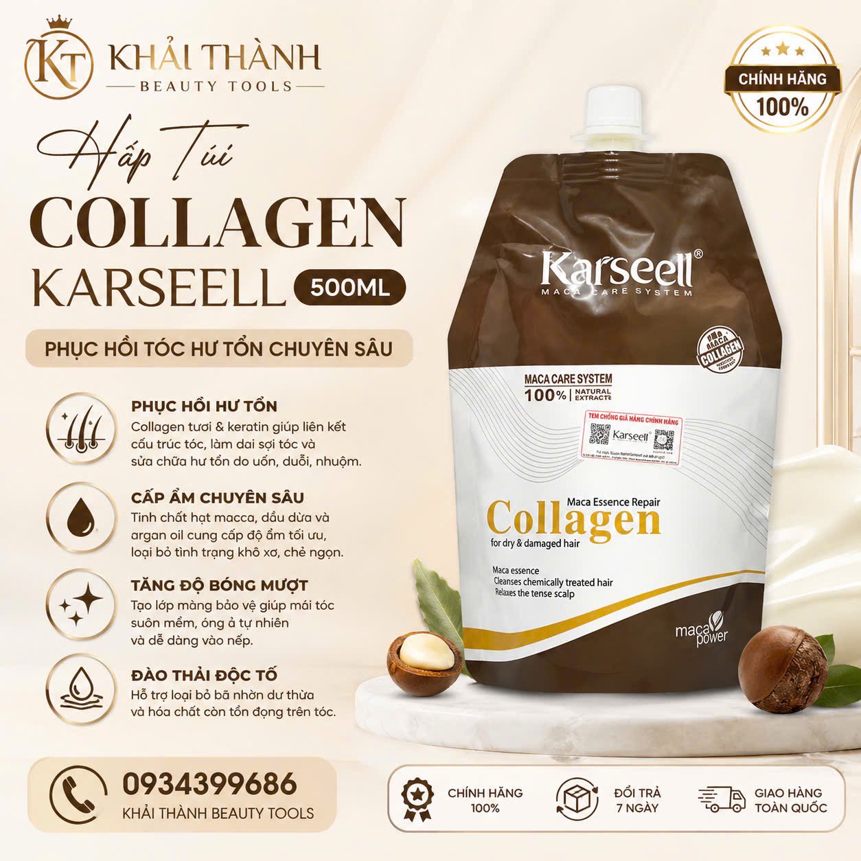 Hấp Túi Collagen Karseell 500ml