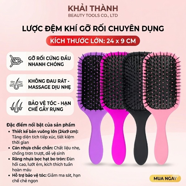 Lược Gỡ Rối Vuông Cán Nhựa XD-129