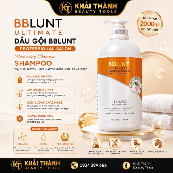 Dầu Gội BBLUNT - Chai 2000ml
