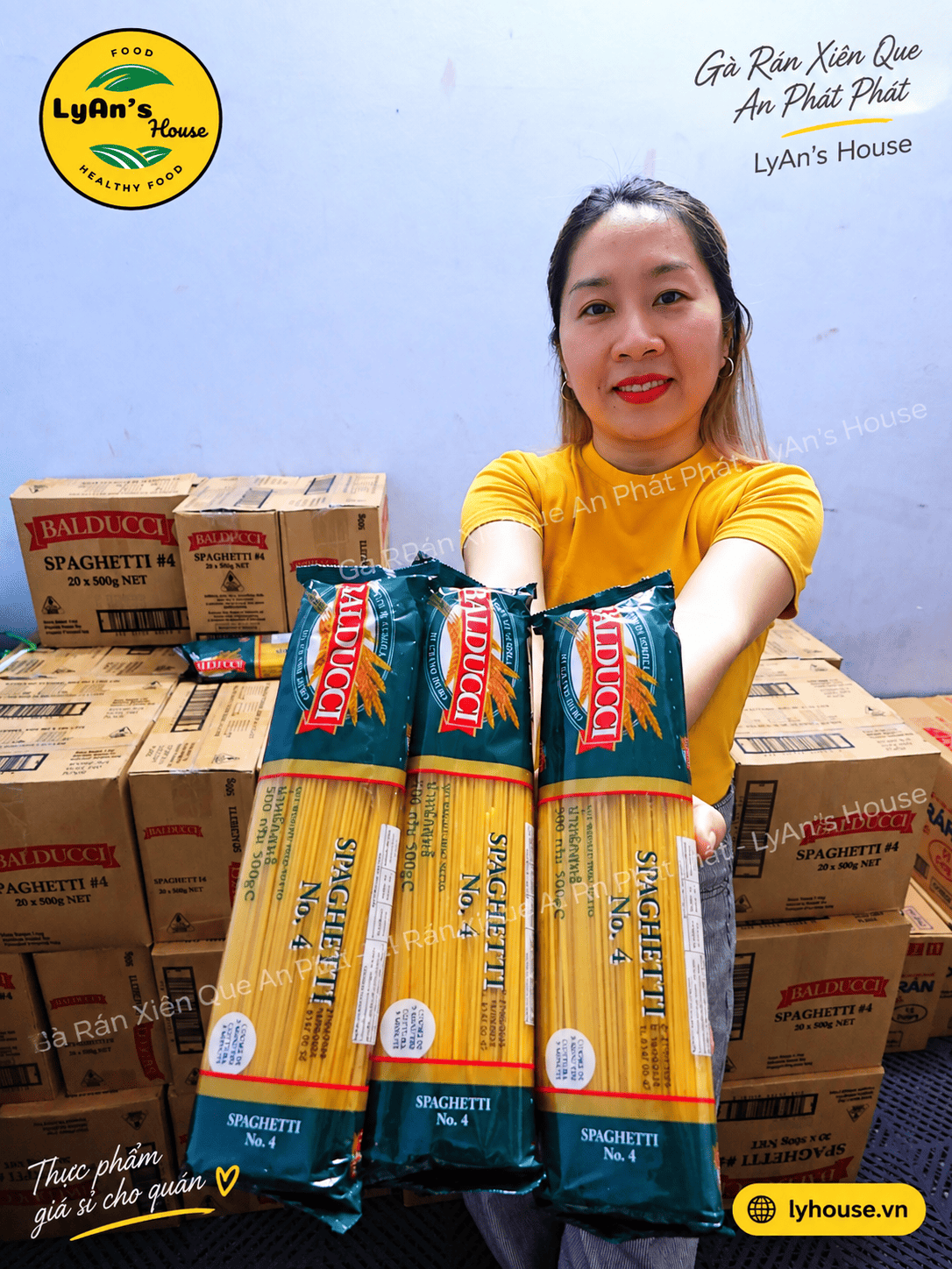 Mì Ý Spaghetti Balducci 500g – Sợi No.4 Giá Sỉ Cho Quán Tại TP.HCM