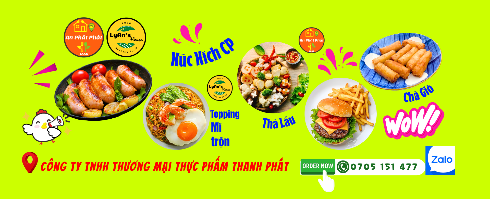 Gà rán xúc xích viên chiên LyHouse