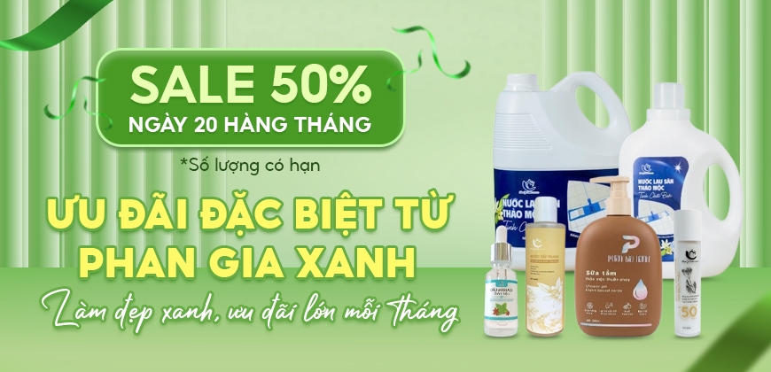 ĐẠI TIỆC SỐNG XANH: ĐẶC QUYỀN MUA SẮM ƯU ĐÃI 50% NGÀY 20 HÀNG THÁNG TẠI PGX.VN