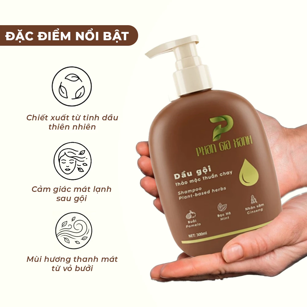 Dầu gội bưởi bạc hà PGX 300ml _ HMP