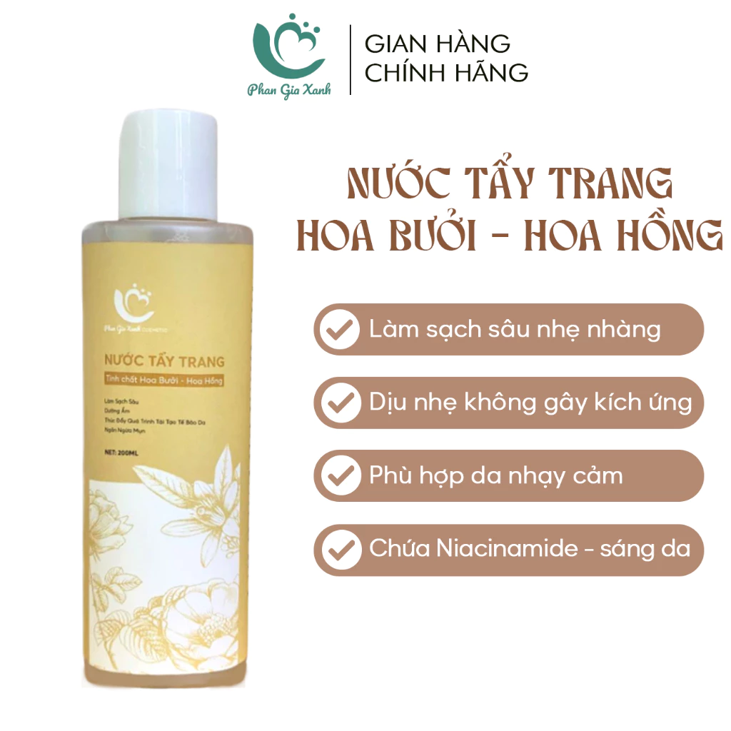 Nước tẩy trang tinh chất hoa bưởi PGX 200ml _ HMP