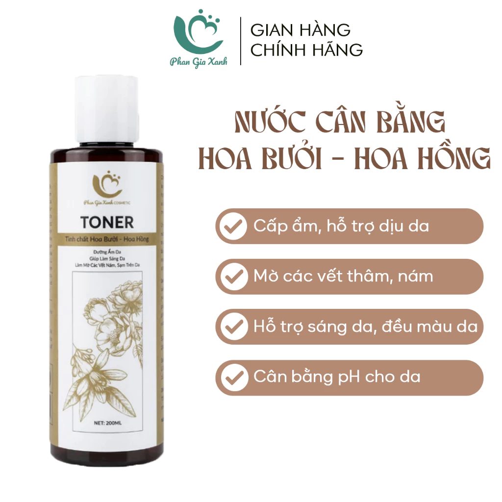 Toner tinh chất hoa bưởi - hoa hồng PGX 200ml _ MP