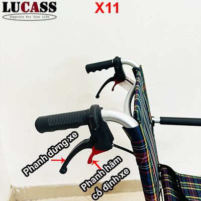 Xe lăn du lịch bánh đúc nhỏ Lucass X11