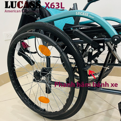 Xe lăn cao cấp gấp gọn xách tay Lucass X63L