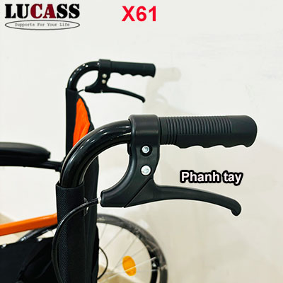 Xe lăn gấp gọn xách tay bánh căm 20inch Lucass X61B