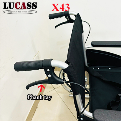 Xe lăn tiêu chuẩn gọn nhẹ (11kg) Lucass X43