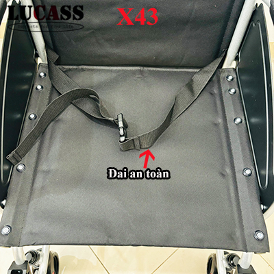 Xe lăn tiêu chuẩn gọn nhẹ (11kg) Lucass X43