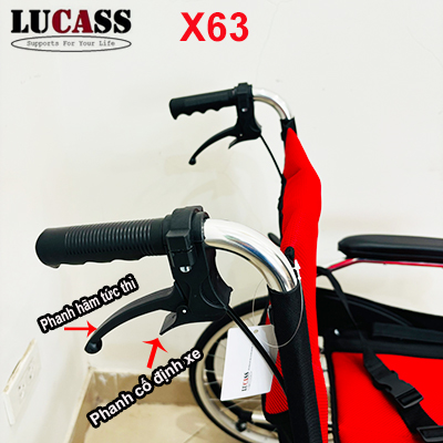 Xe lăn cao cấp gấp gọn xách tay Lucass X63