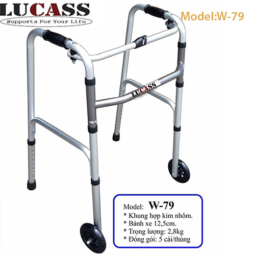 Khung tập đi có 2 bánh xe phía trước Lucass W-79