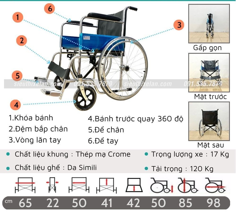 Xe lăn tiêu chuẩn, bánh tăm Lucass X9