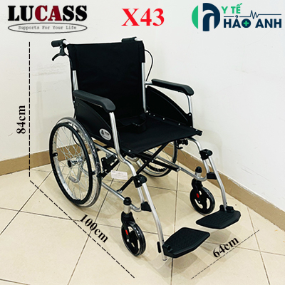 Xe lăn tiêu chuẩn gọn nhẹ (11kg) Lucass X43