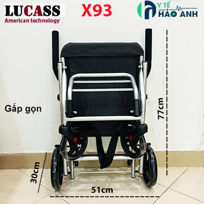 Xe lăn du lịch bánh đúc Lucass X93