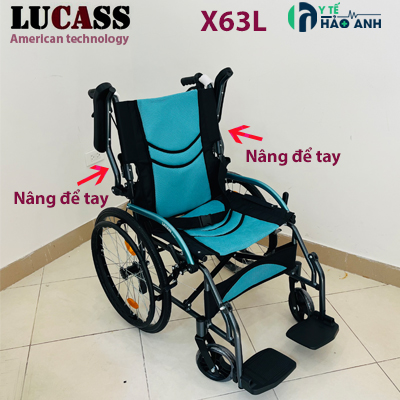 Xe lăn cao cấp gấp gọn xách tay Lucass X63L