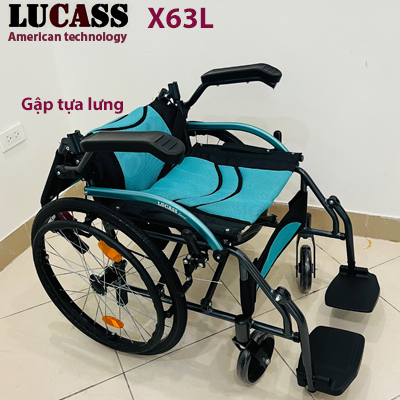 Xe lăn cao cấp gấp gọn xách tay Lucass X63L