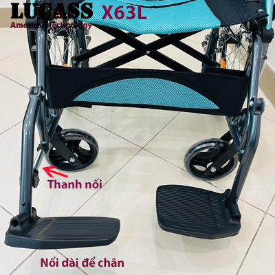 Xe lăn cao cấp gấp gọn xách tay Lucass X63L