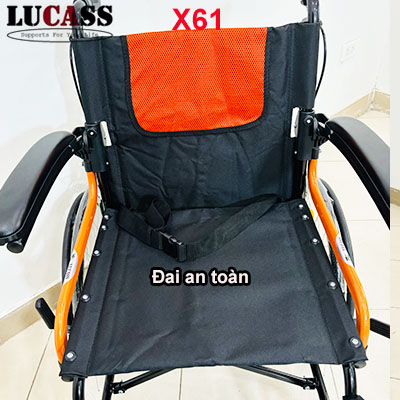 Xe lăn gấp gọn xách tay bánh căm 20inch Lucass X61B