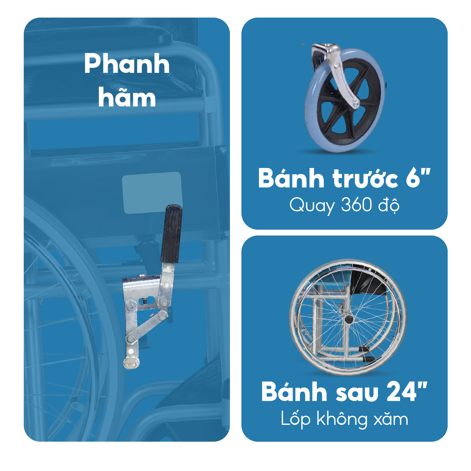 Xe lăn tiêu chuẩn Lucass X9