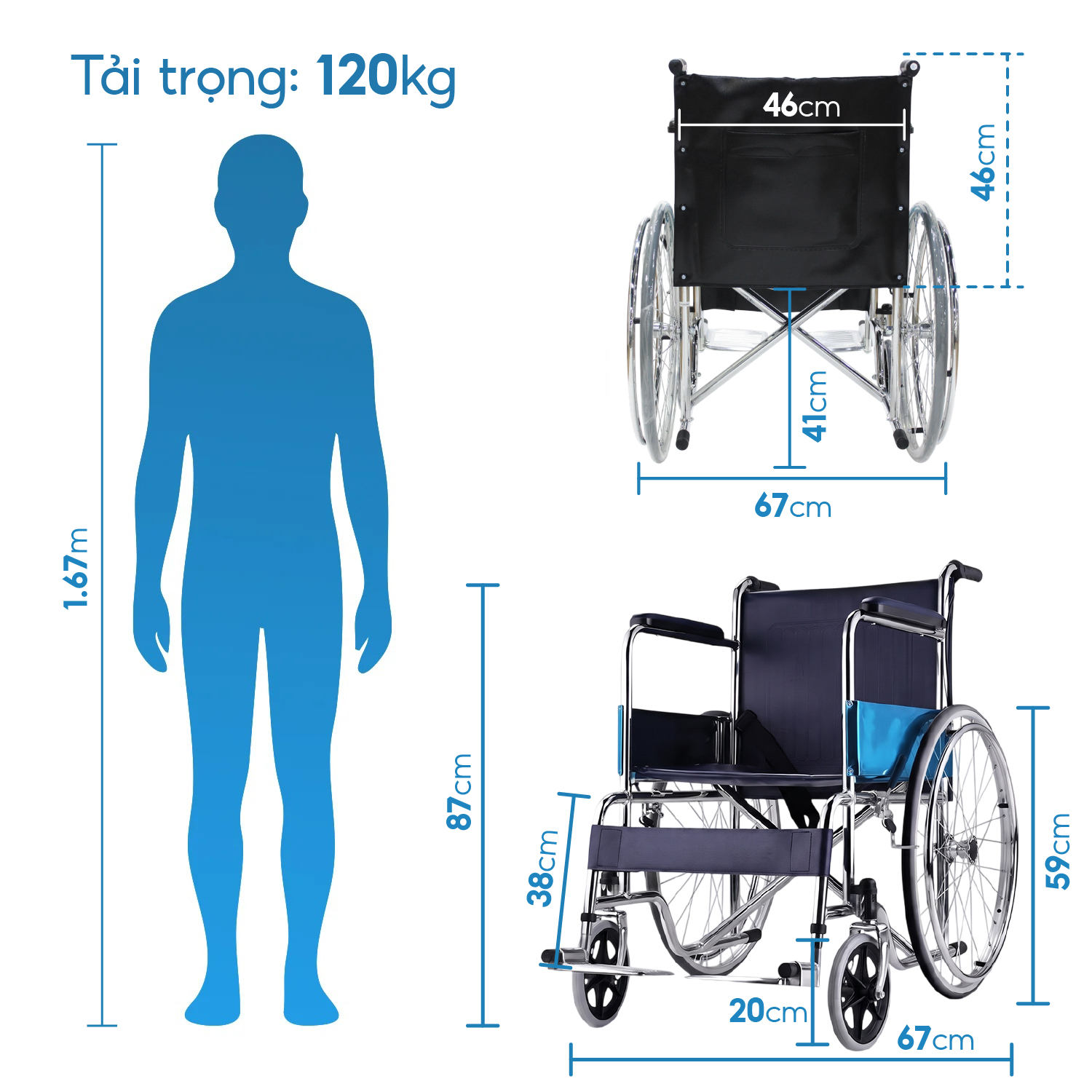 Xe lăn tiêu chuẩn Lucass X9