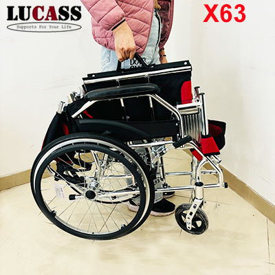 Xe lăn cao cấp gấp gọn xách tay Lucass X63