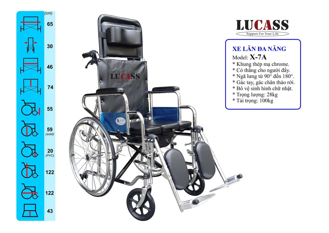 Xe lăn tay đa năng Lucass X-7A