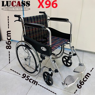 Xe lăn gọn nhẹ (13kg), bánh căm Lucass X96
