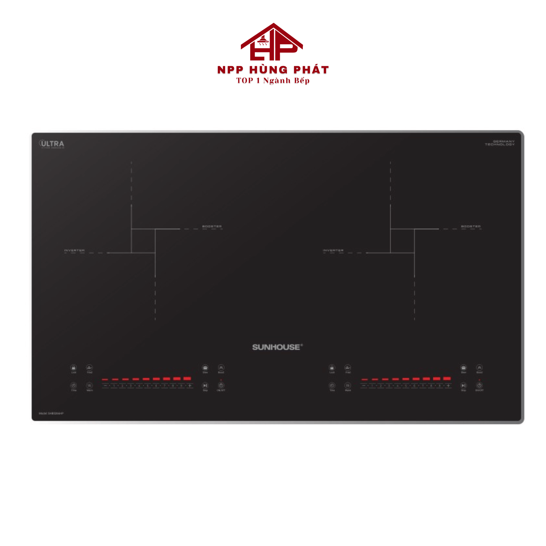 Bếp đôi điện từ Sunhouse SHB-5266HP