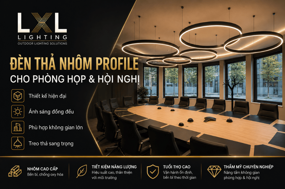 Đèn Thả Nhôm Profile Cho Phòng Họp & Hội Nghị | LXL Lighting