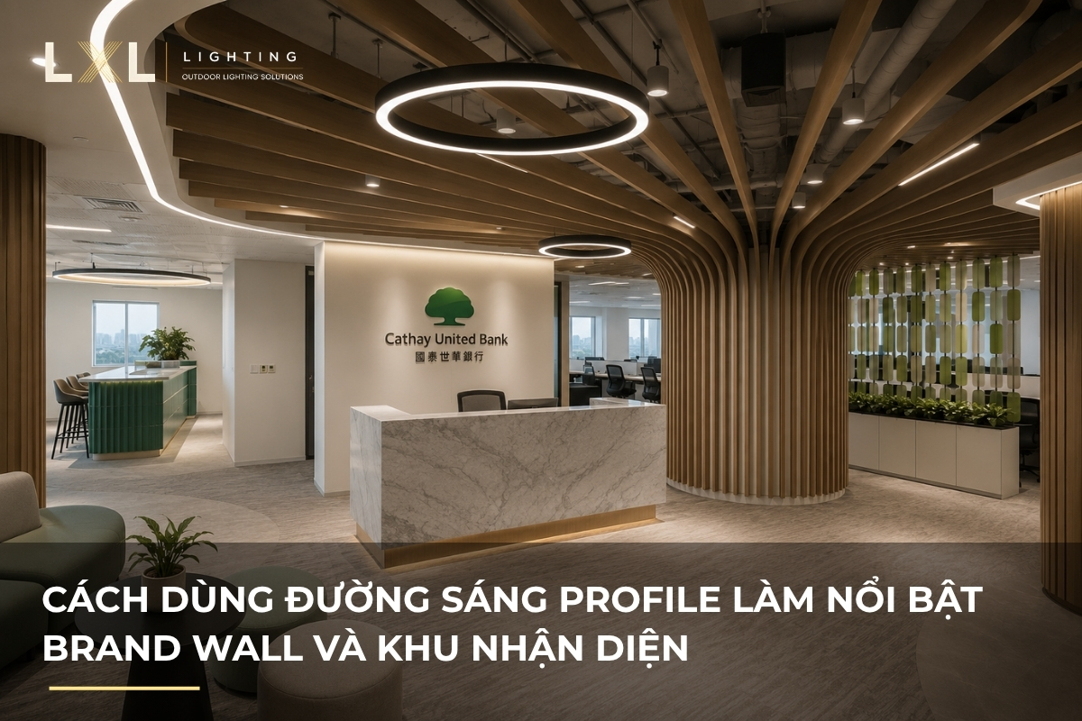 Cách chiếu sáng tường logo, khu nhận diện | LXL Lighting