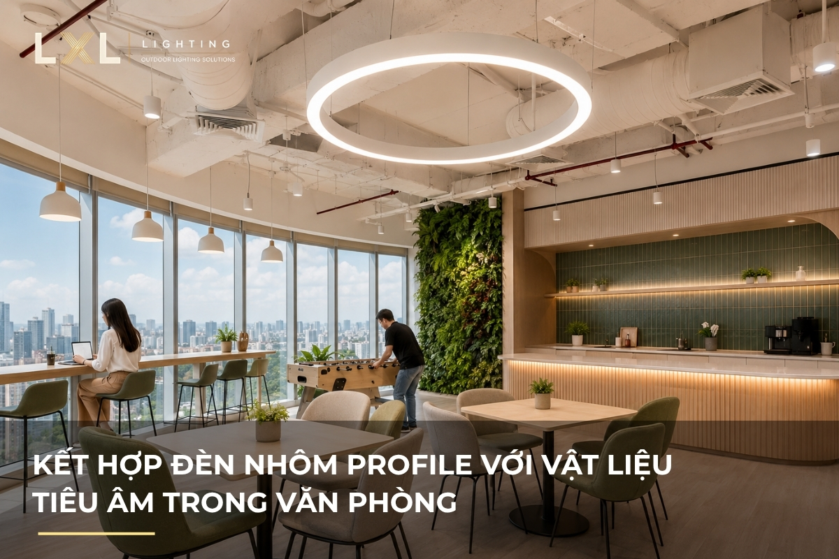 Cách phối đèn profile với vật liệu tiêu âm | LXL Lighting