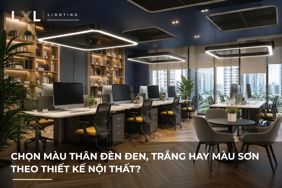 Nên chọn thân đèn đen, trắng hay màu riêng? | LXL Lighting
