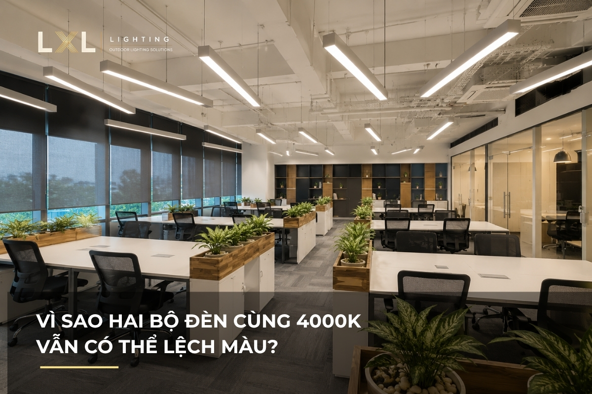 Vì sao hai đèn cùng 4000K vẫn lệch màu nhau? | LXL Lighting