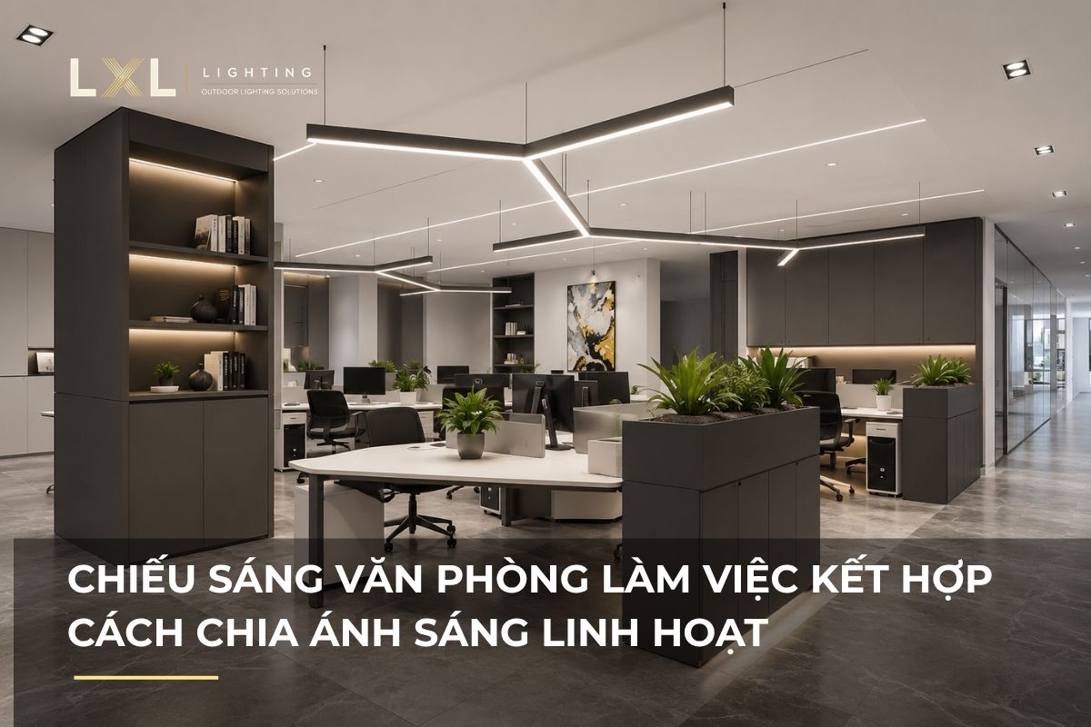 Chia ánh sáng linh hoạt cho văn phòng kết hợp | LXL Lighting