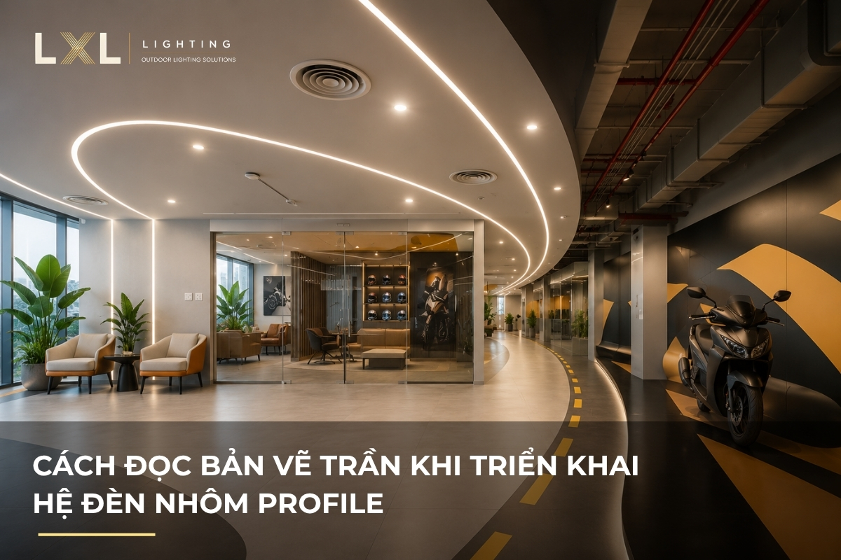 Cách đọc bản vẽ trần khi làm đèn profile | LXL Lighting