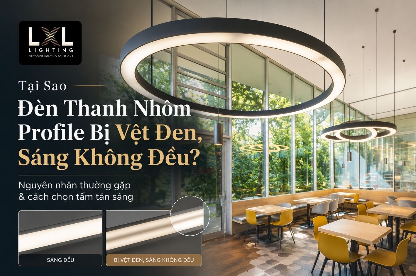 Đèn thanh nhôm profile văn phòng