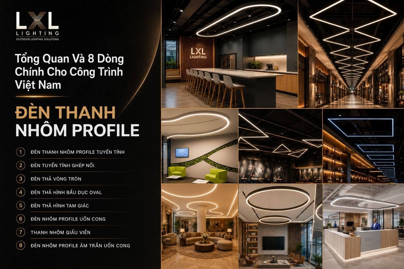 Đèn Thanh Nhôm Profile Là Gì? Tổng Quan Và 8 Dòng Chính Cho Công Trình Việt Nam