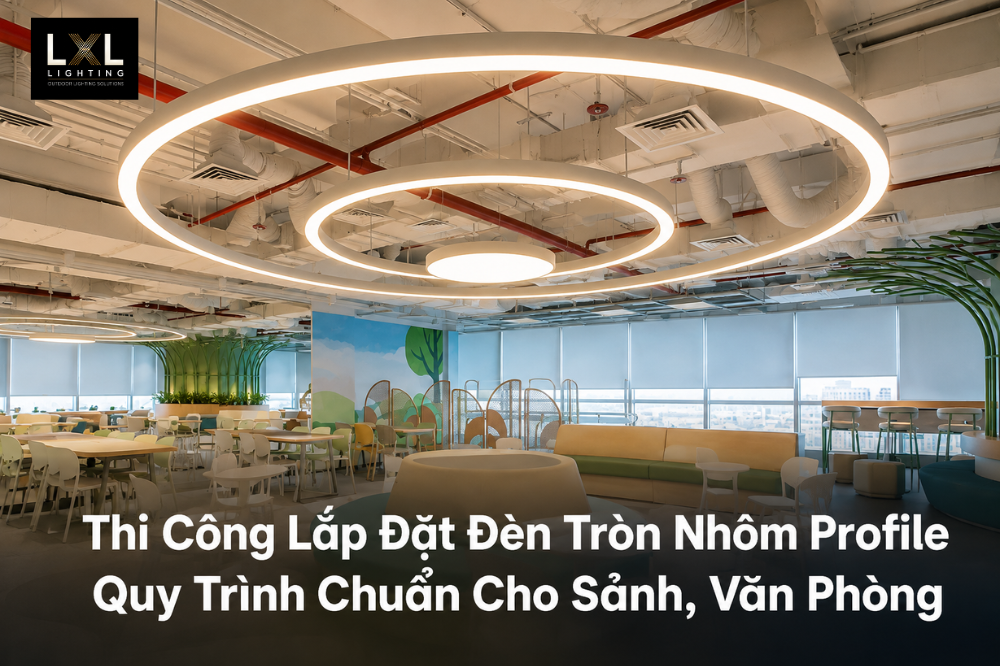Thi Công Lắp Đặt Đèn Tròn Nhôm Profile Khổ Lớn
