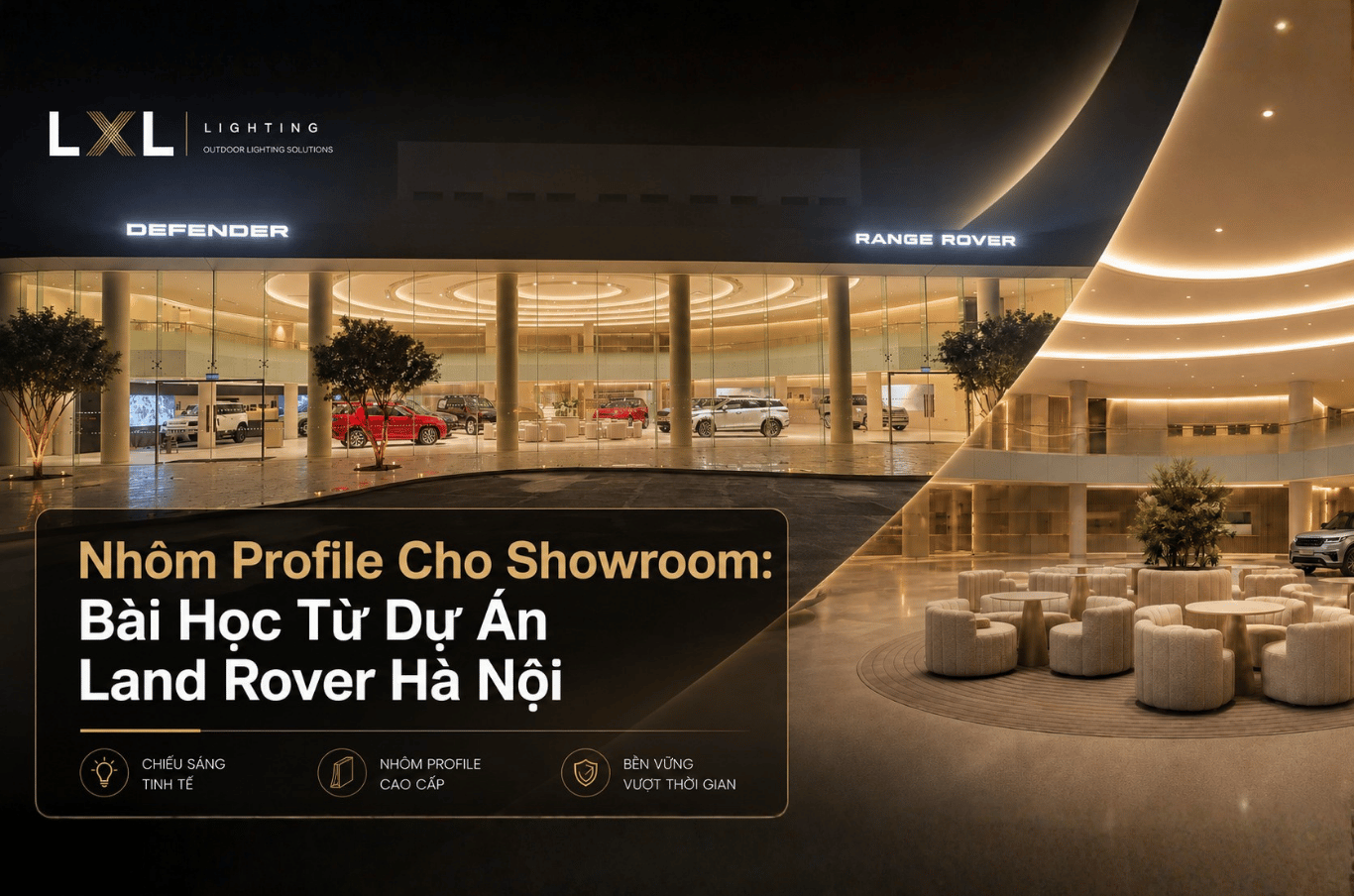 Đèn LED Thanh Nhôm Profile Chiếu Sáng Showroom Cao Cấp