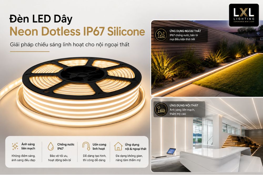 Đèn LED Dây Neon Silicone – Giải Pháp Chiếu Sáng Linh Hoạt