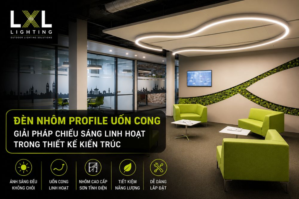 Đèn nhôm profile uốn cong – Giải pháp chiếu sáng linh hoạt trong thiết kế kiến trúc