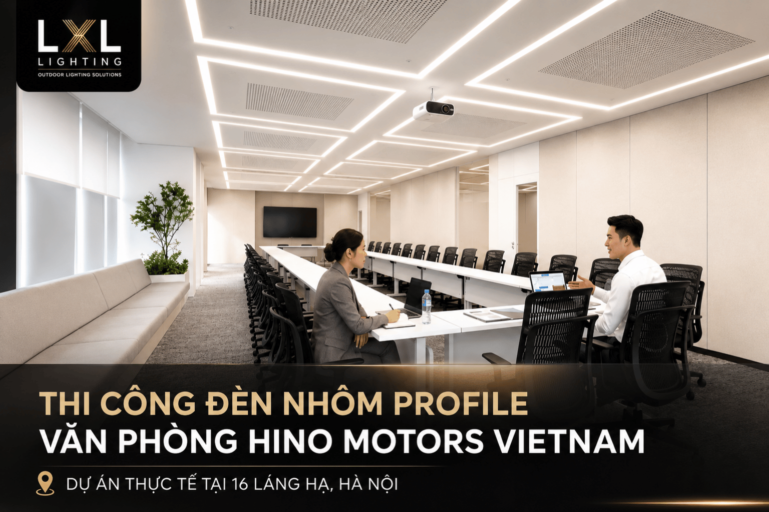 Đèn Thanh Nhôm Profile Văn Phòng Hino Motors Vietnam | LXL Lighting